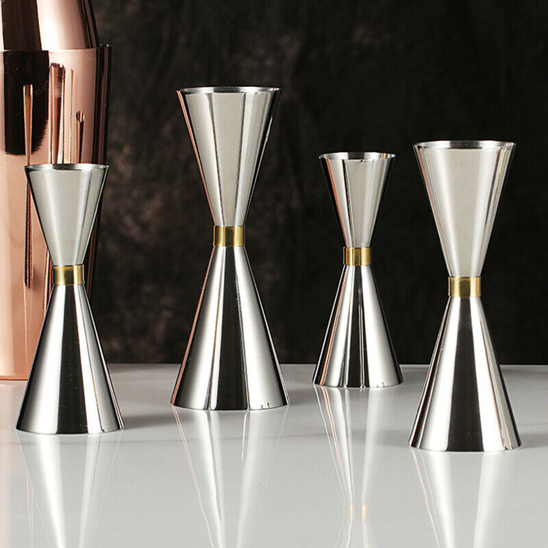 30/60ml Stainless Steel Cocktail Shaker Measure Cup Wine Cocktail Devices Bar HN