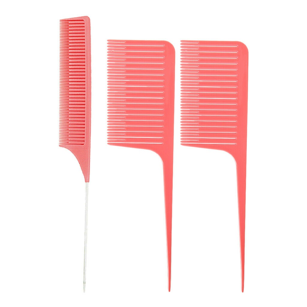 3Pcs Pro Weaving Highlighting Foiling Hair Comb Hair Coloring Salon Tool