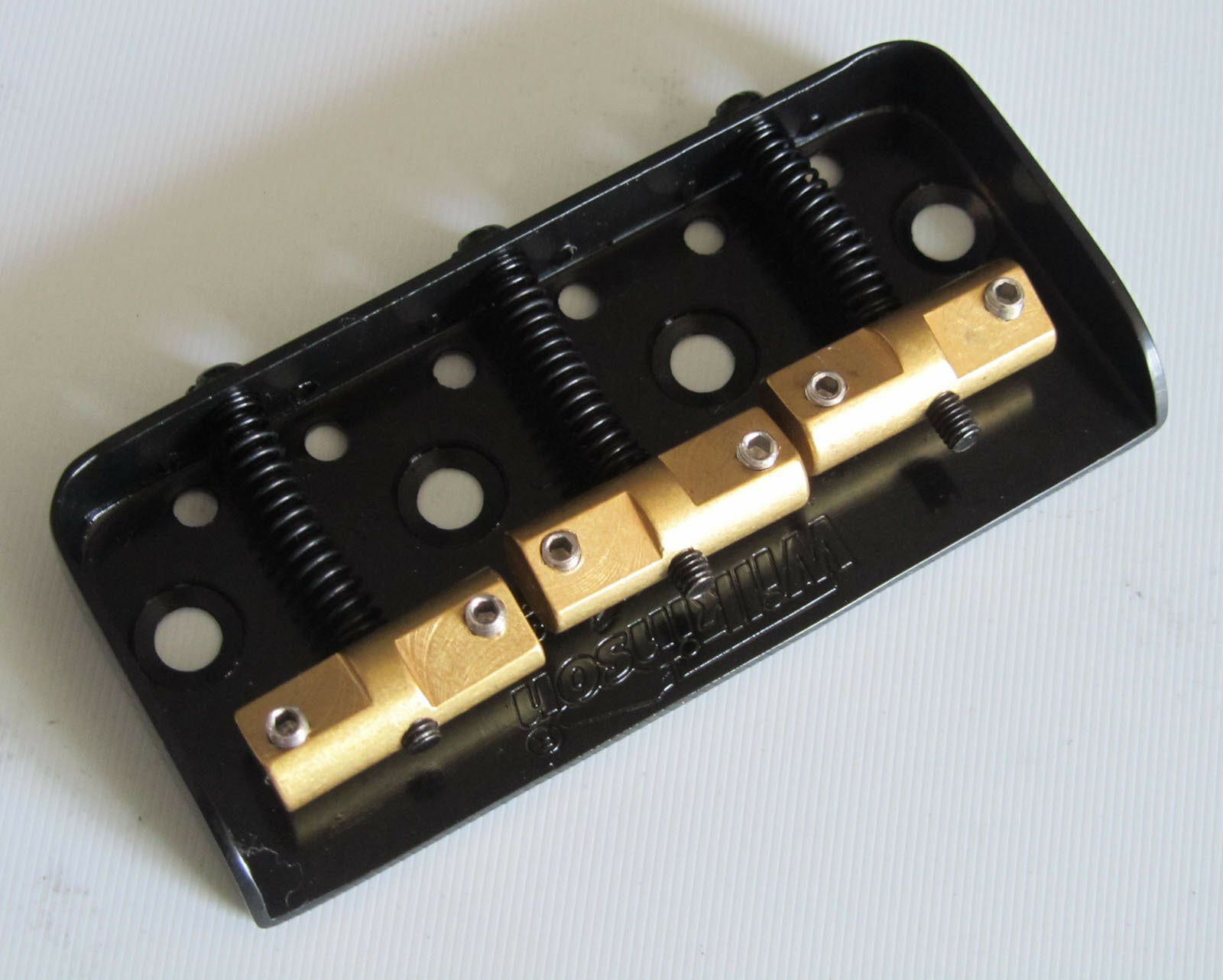 Wilkinson WTBS Half Size TELE Telecaster Guitar Bridge Black w/ Brass Saddles