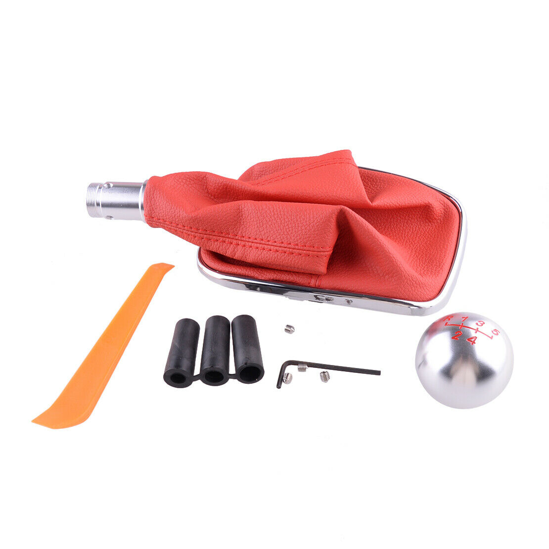 Car 5 Speed Gear Shift Knob with Gaitor Fit for VW Jetta Golf GTI R32 Bora 99-04