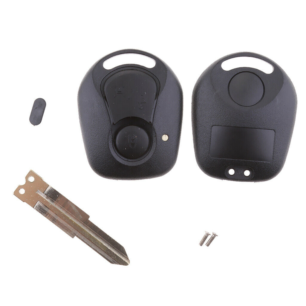 Replacement Remote Key Case Cover Fob Shell 2-Button Fit for Ssangyong Black
