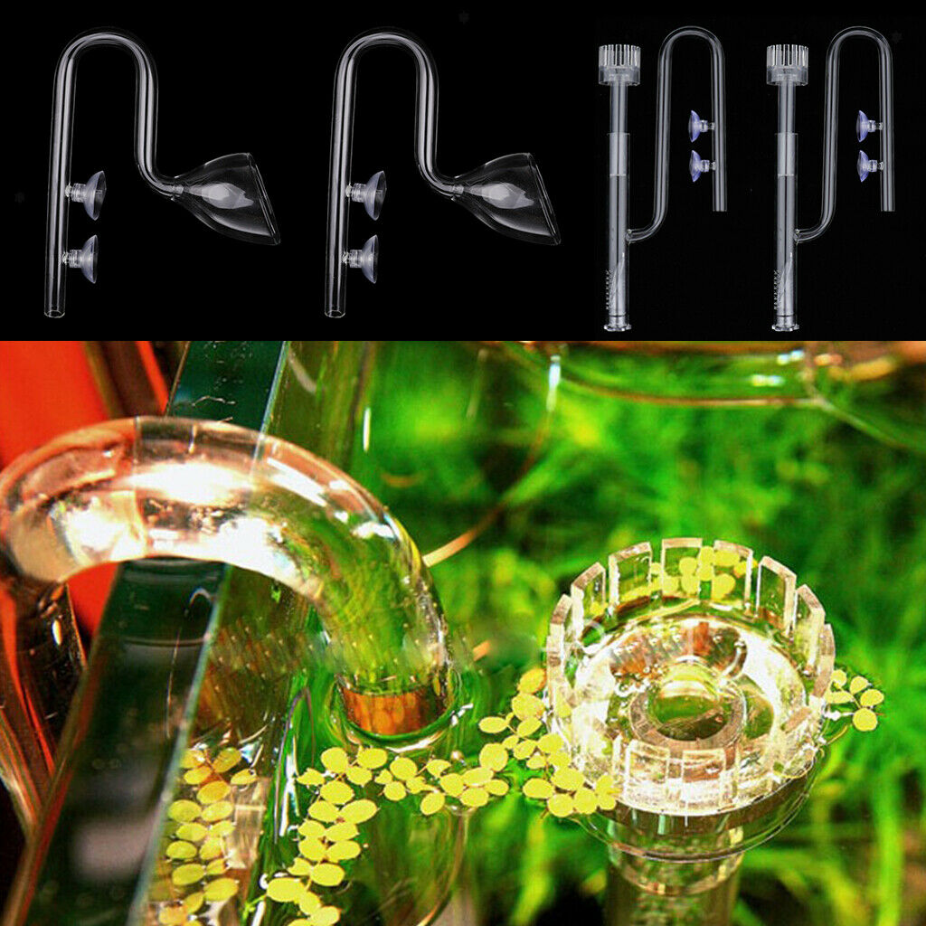 4x Aquarium Surface Skimmer Φ13 Outflow Lily Pipe Auto Floating Fast&