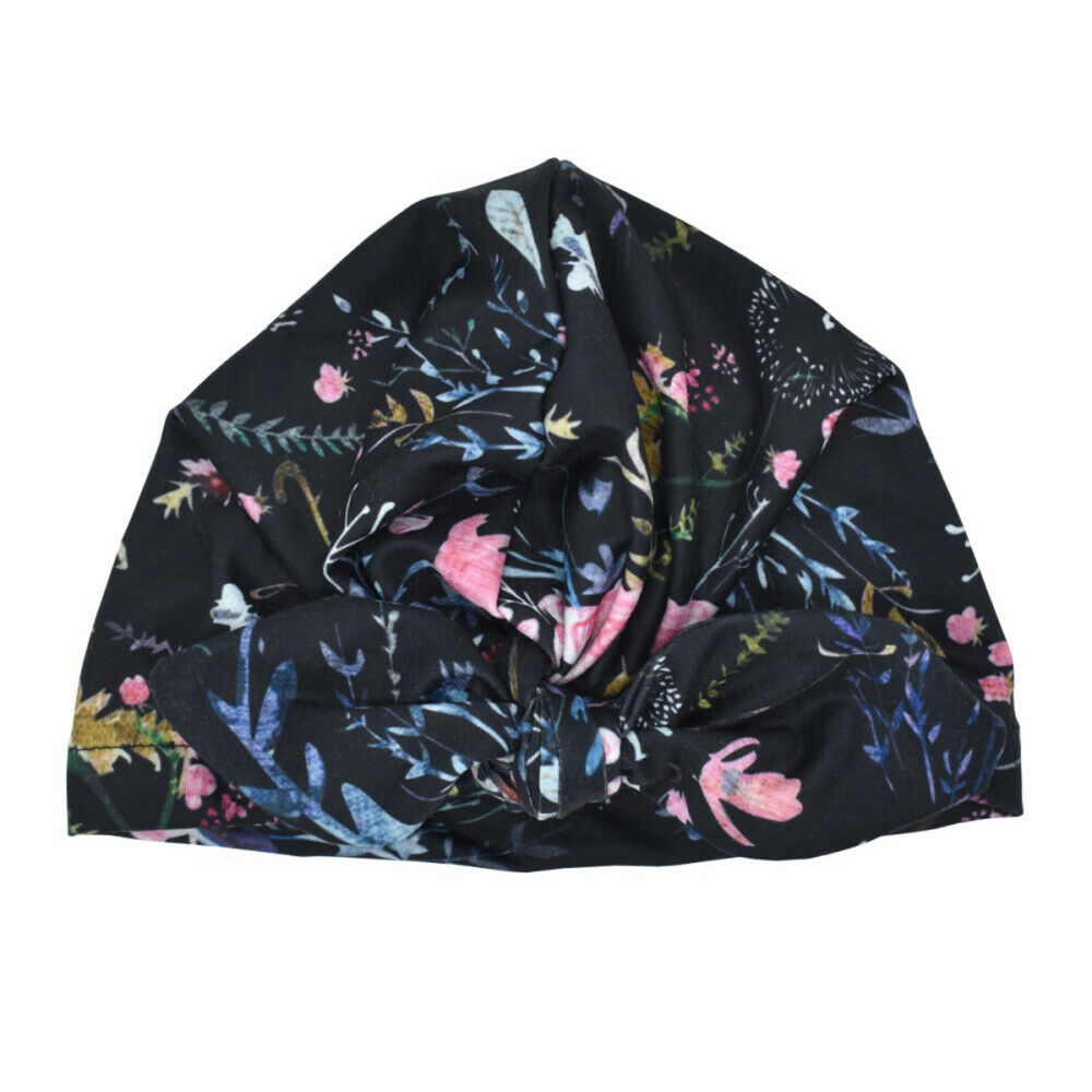 Toddlers Girl Baby Bowknot Hat Elastic Knotted Bow Turban Fetal Cap Hat