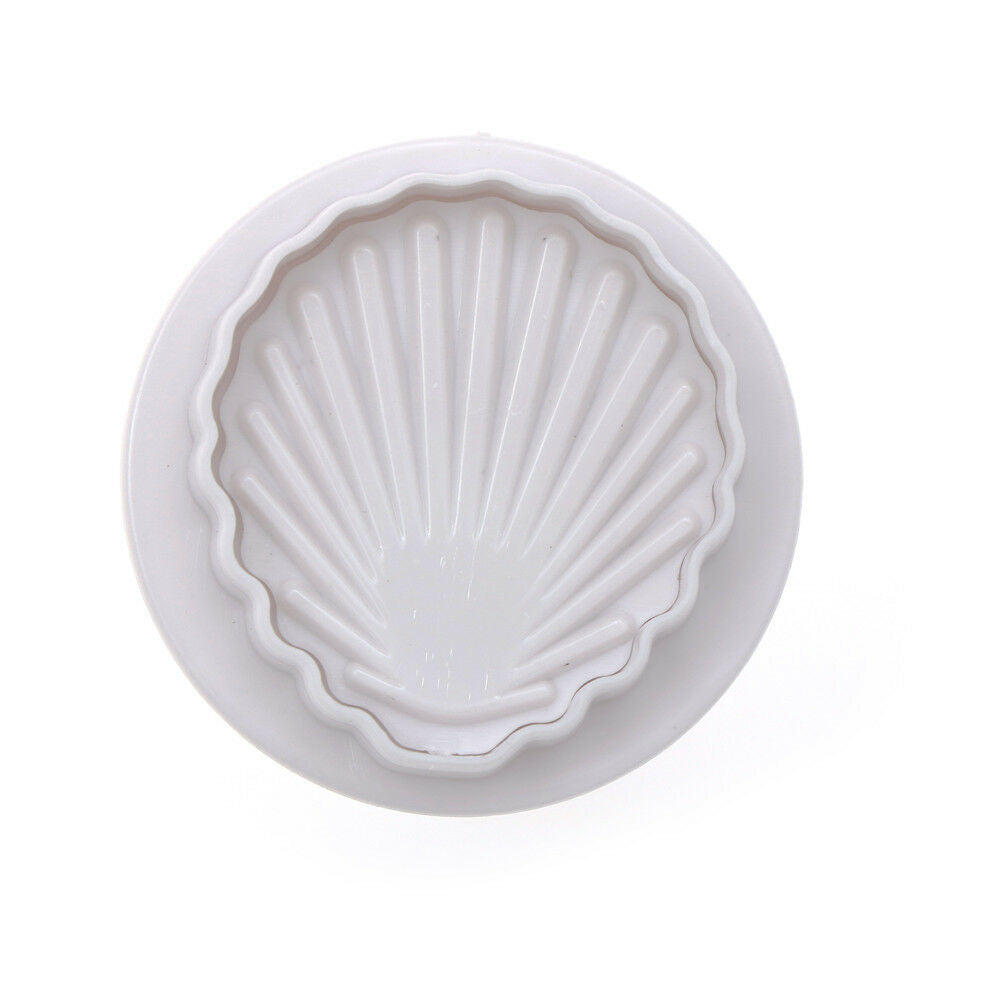 3x Shell Shape Plunger Cutter Fondant Cake Decor Tools SugarCraft Cookie`M.l8