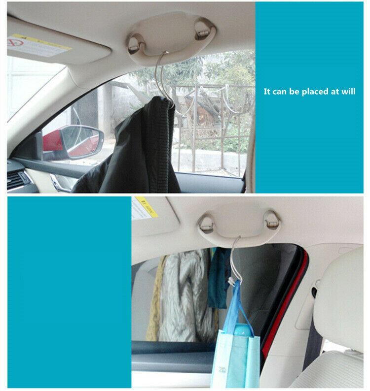 2Pcs Car Seat Headrest Hanger Bag Hook Holder for Bag Storage Auto Fastener Clip