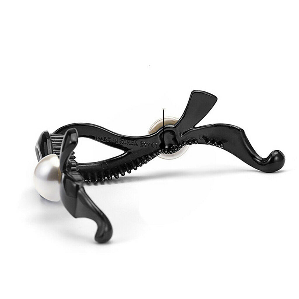 Fashion Women's Pearls Bow Banana Hair Clip Barrette Hairpin Hair Grip