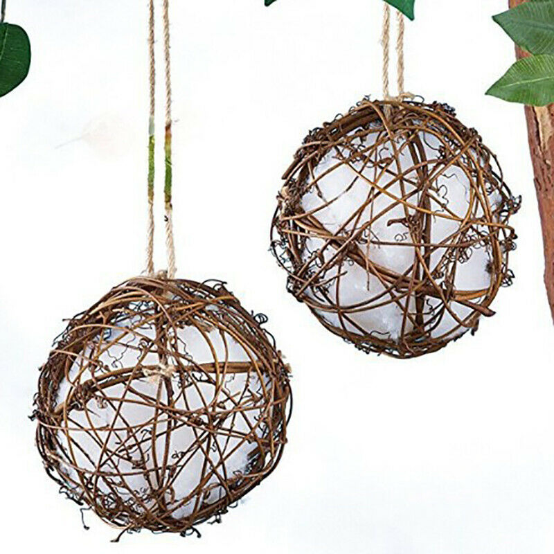 Hummingbird Nesting House Birds Hand-woven Rattan Globe Bird Parrot with .l8