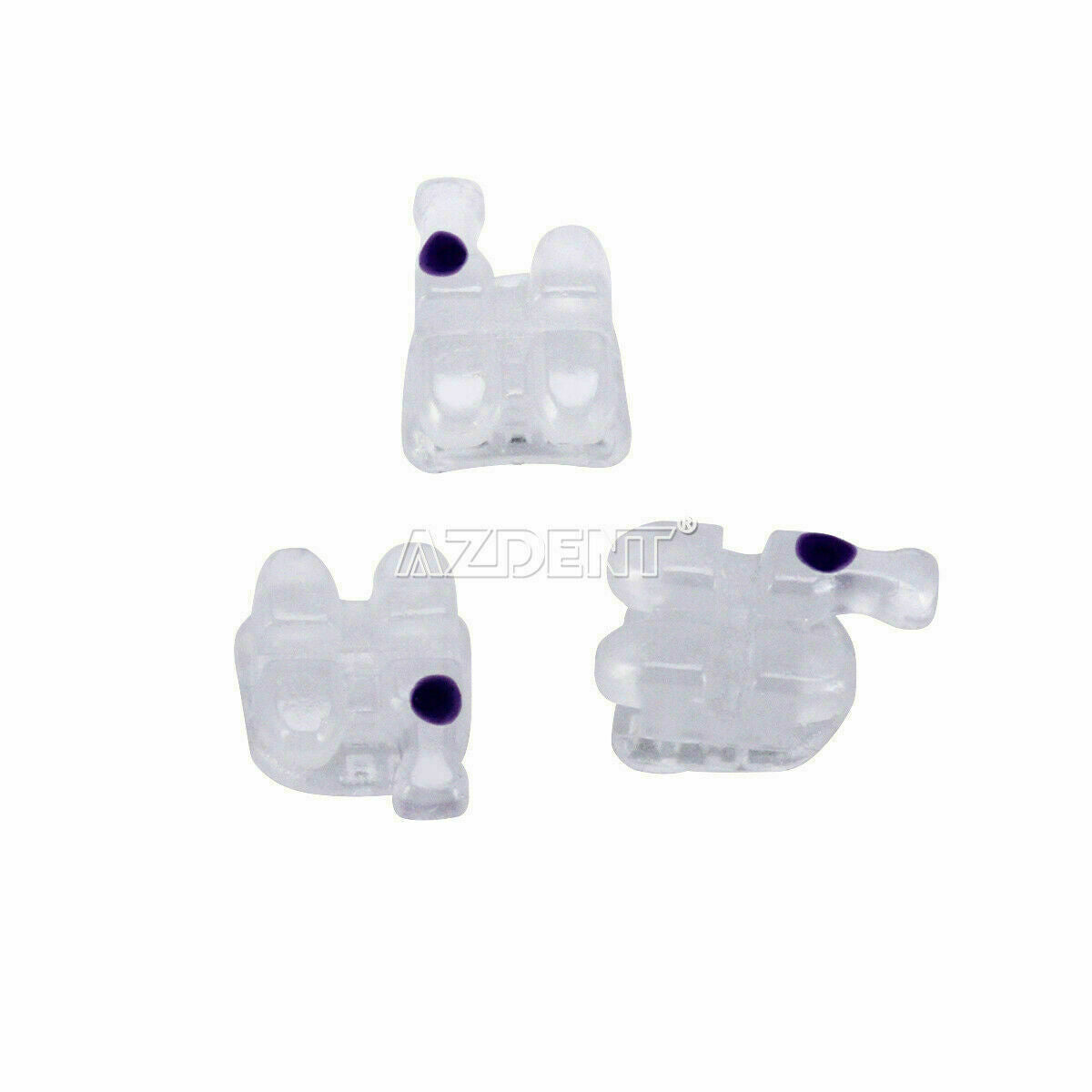 5 Packs Dental Ceramic Orthodontic Bracket Braces 5*5 Roth 0.22 Braces Hooks 345