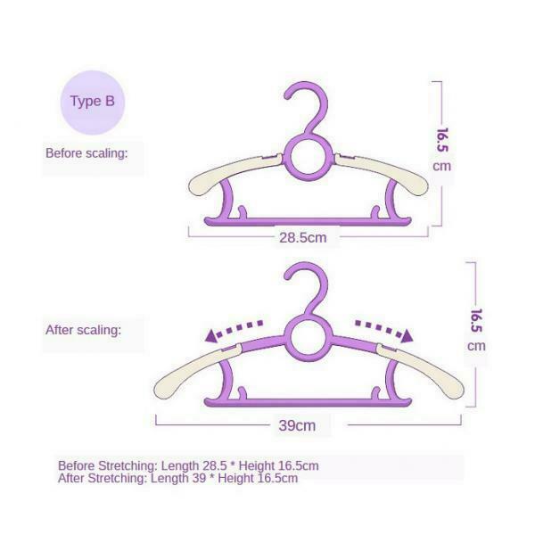 20pcs Kids Hangers Retractable Children's Bar Hangers for Coat Trouser Skirt
