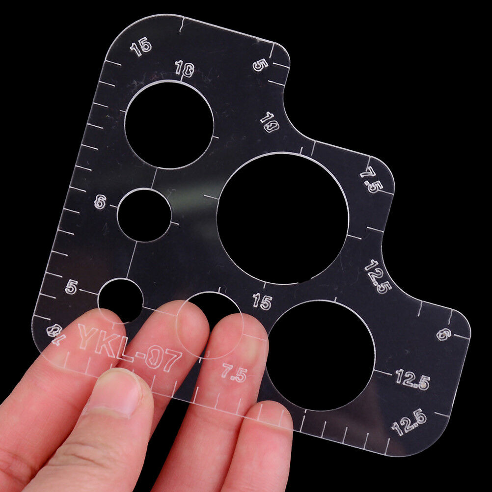 1pcs diy handmade leather tool R ruler round corners full size acrylic tem.l8