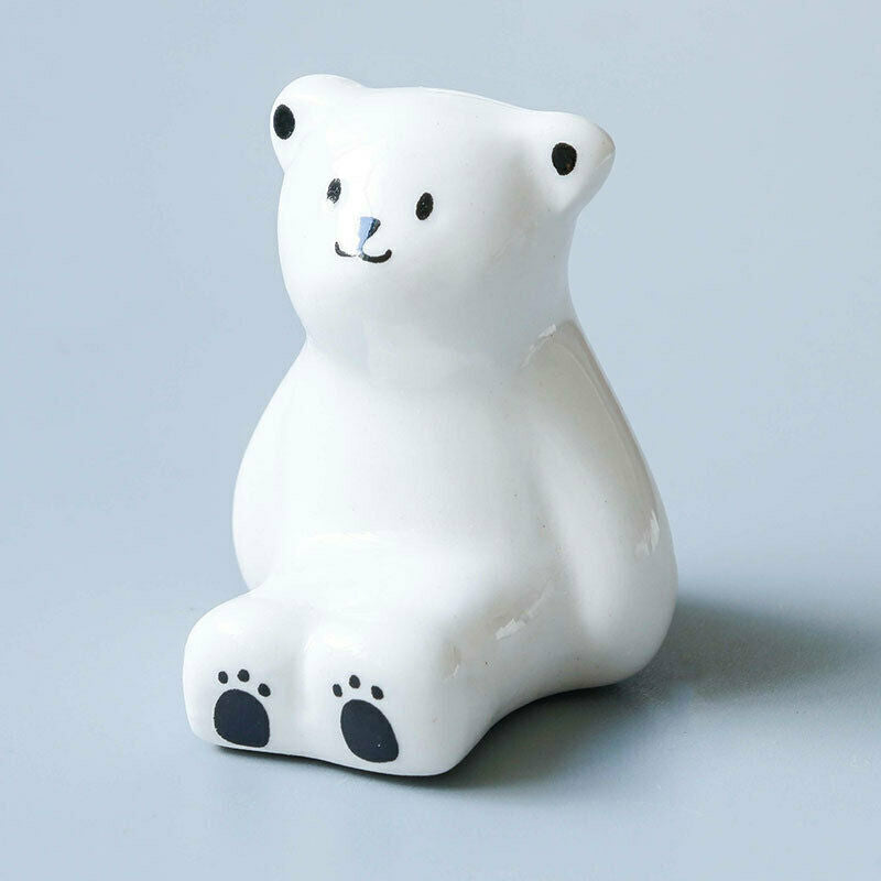 1Pc Polar Bear Ceramic Chopsticks Rack Stand Holder Table Decor Random Style