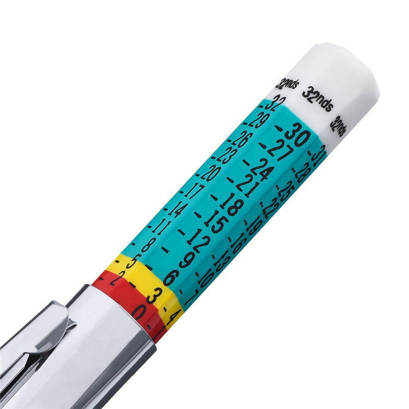 Car Tire Depth Gauge Tester Color Tyre Tread Metric Gage Motors Measures To Tt