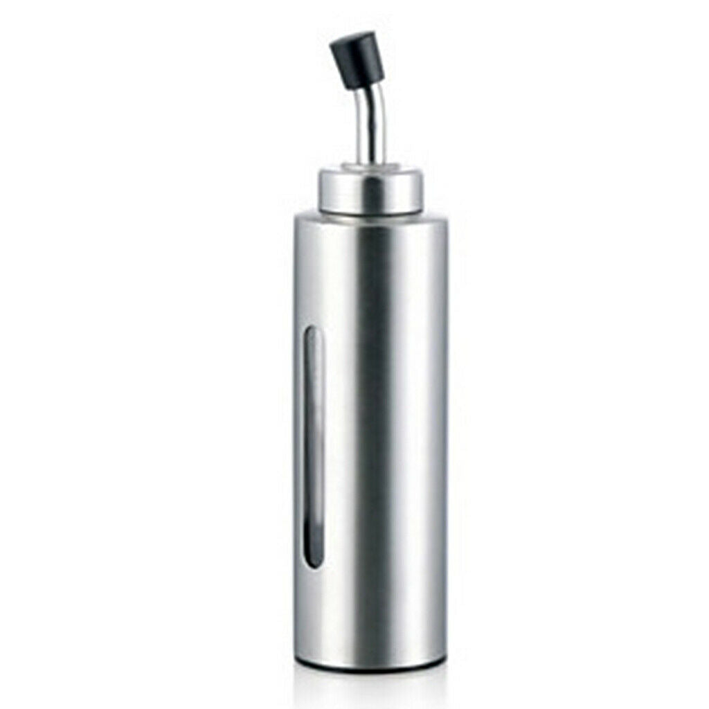Stainless Steel Olive Oil Vinegar Dispenser Sauce Cruet Container 240ml #4