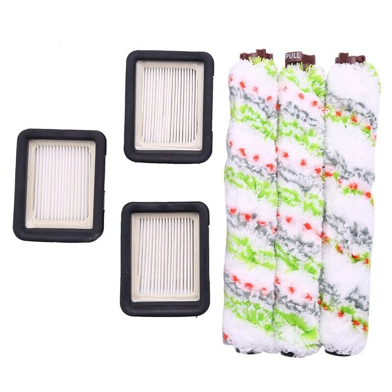 3 Pack Multi Surface Pet Brush Roll 2306 and 3 Pack 1866 Vacuum Filter CompatiC5