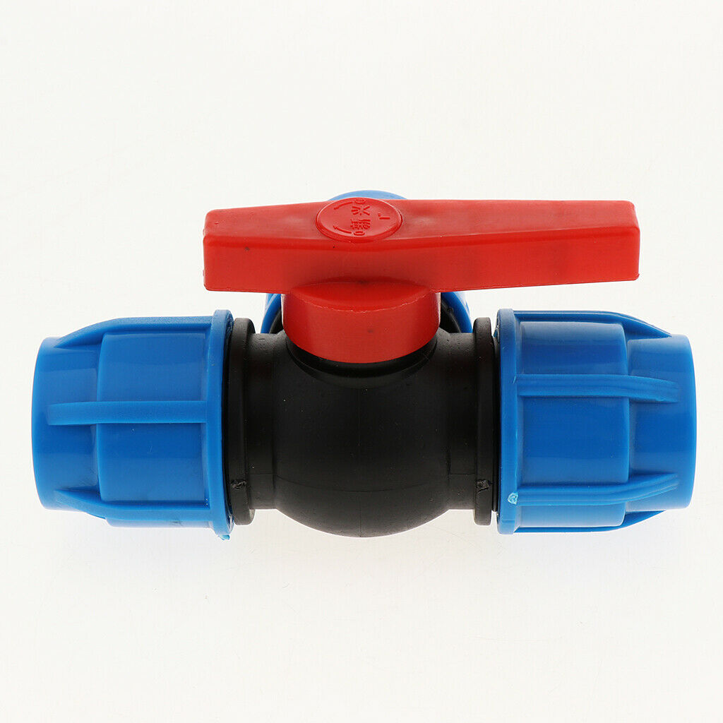 2 Pieces PE Quick Connect Air Push Tube Tee Union Coupler 32mm Plastic core