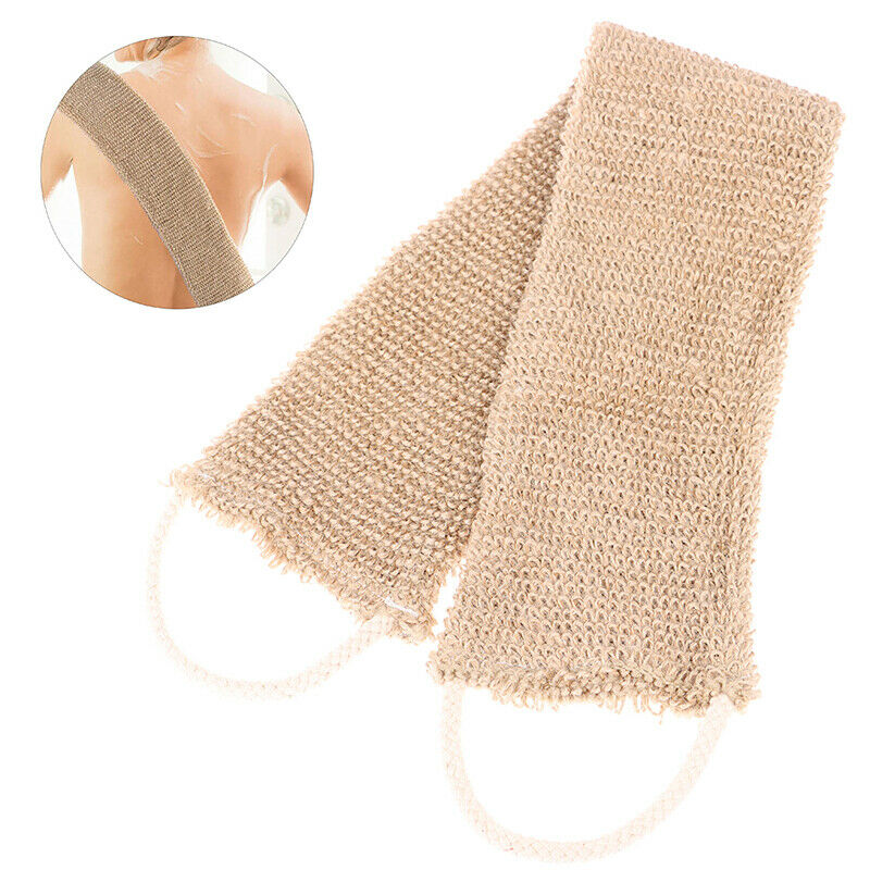 1Pcs Burlap Bath Towel Shower Back Body Exfoliating Belt Scrubber Strap C.l8