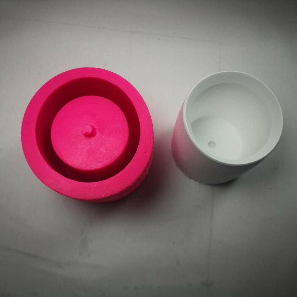 1PC Cylinder Silicone Molds Round Flower Pot Vase Mould Home Branch Craft Tools