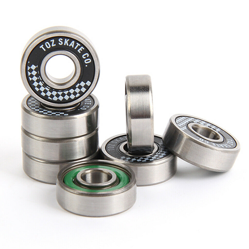 1 Set Precision Skate Bearings Cleaner Kit with 8pcs 608-RS Bearings