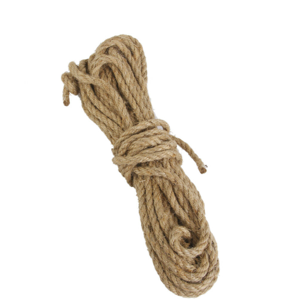 4mm Natural Sisal Rope hessian Craft Twisted Twine Braided Rope Cat Scratching