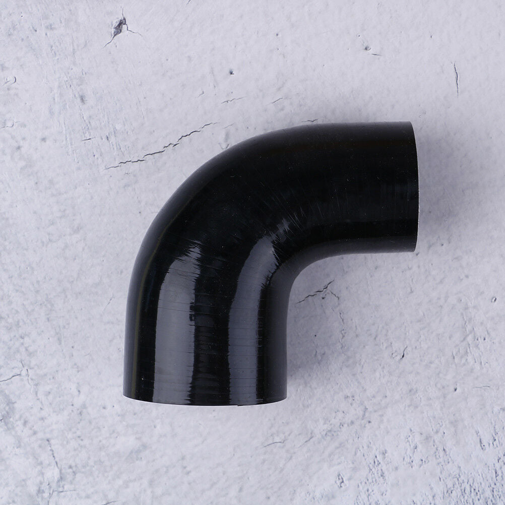 Black 90 degree reducer silicone hose 51-63mm pipe coupler DD