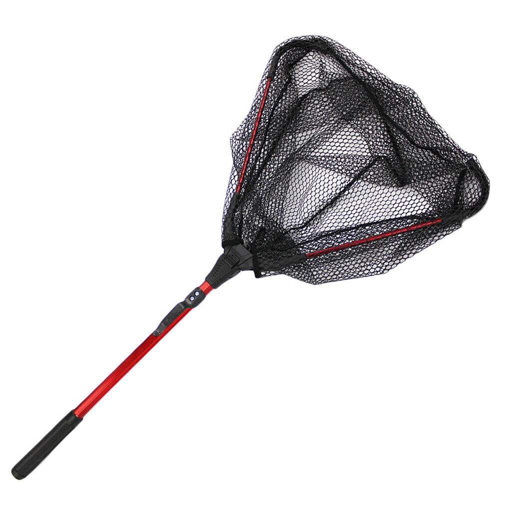 Triangle Landing Net Catch And Release Net Trout Net   Keeper Foldable Pole