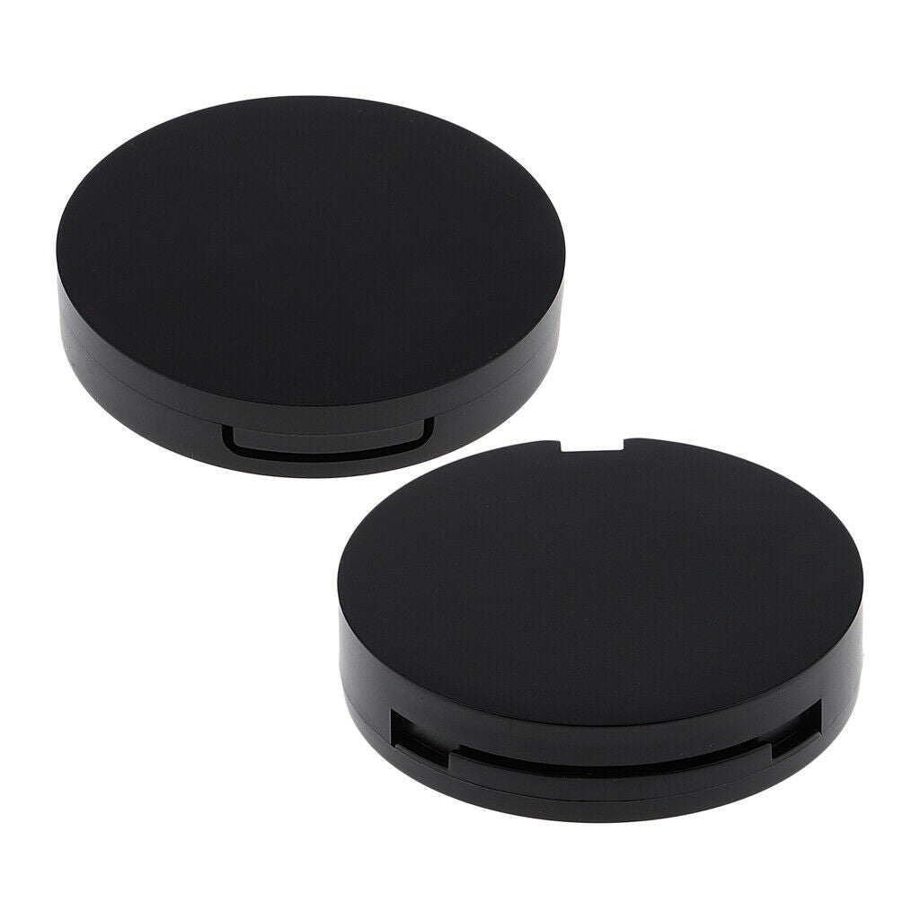 2pcs Empty Portable Metal Pallet Air Cushion Puff Box, Foundation Face Powder