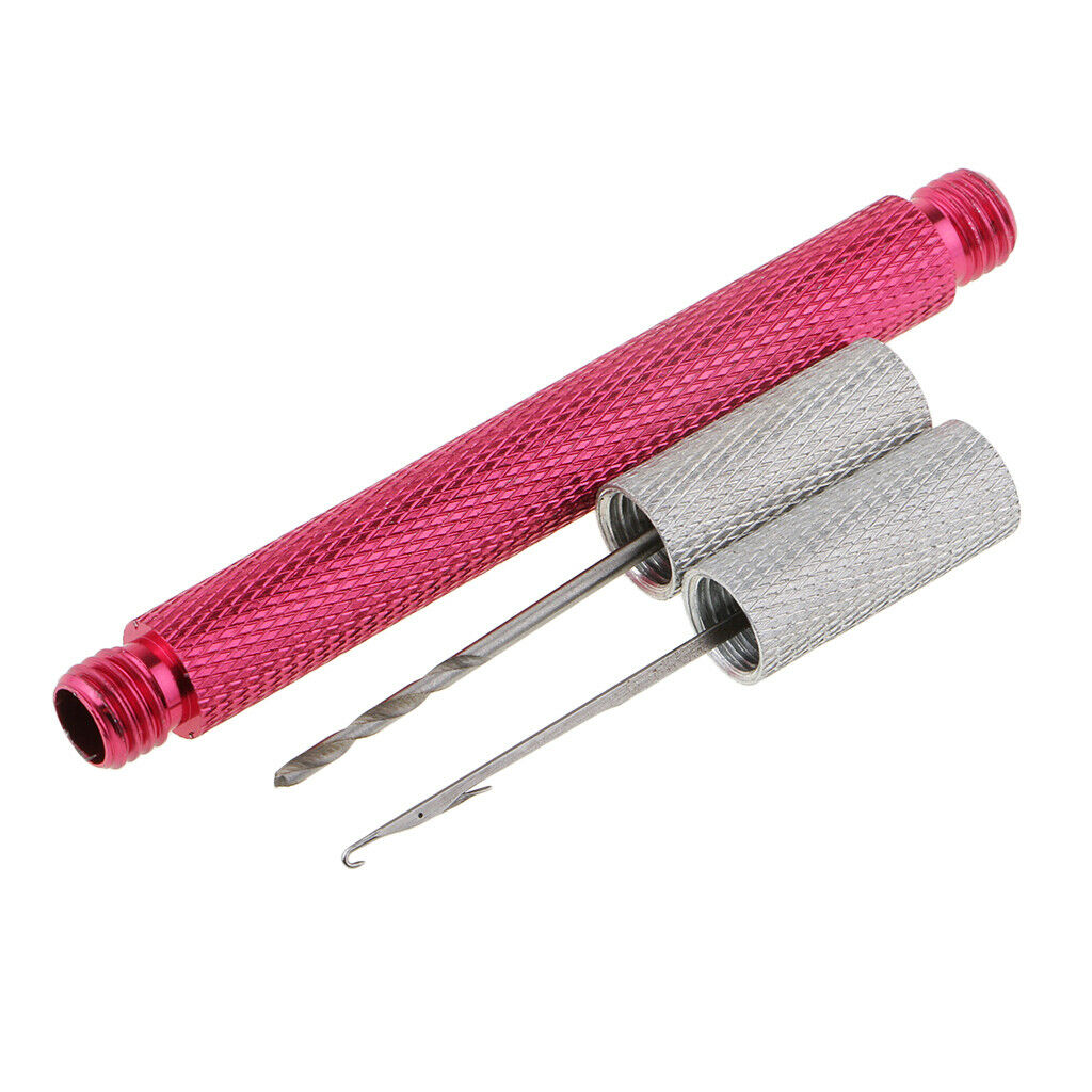 1 set Fishing Rig Bait Needle Boilie Needle Drill Stringer Needle Rose Red