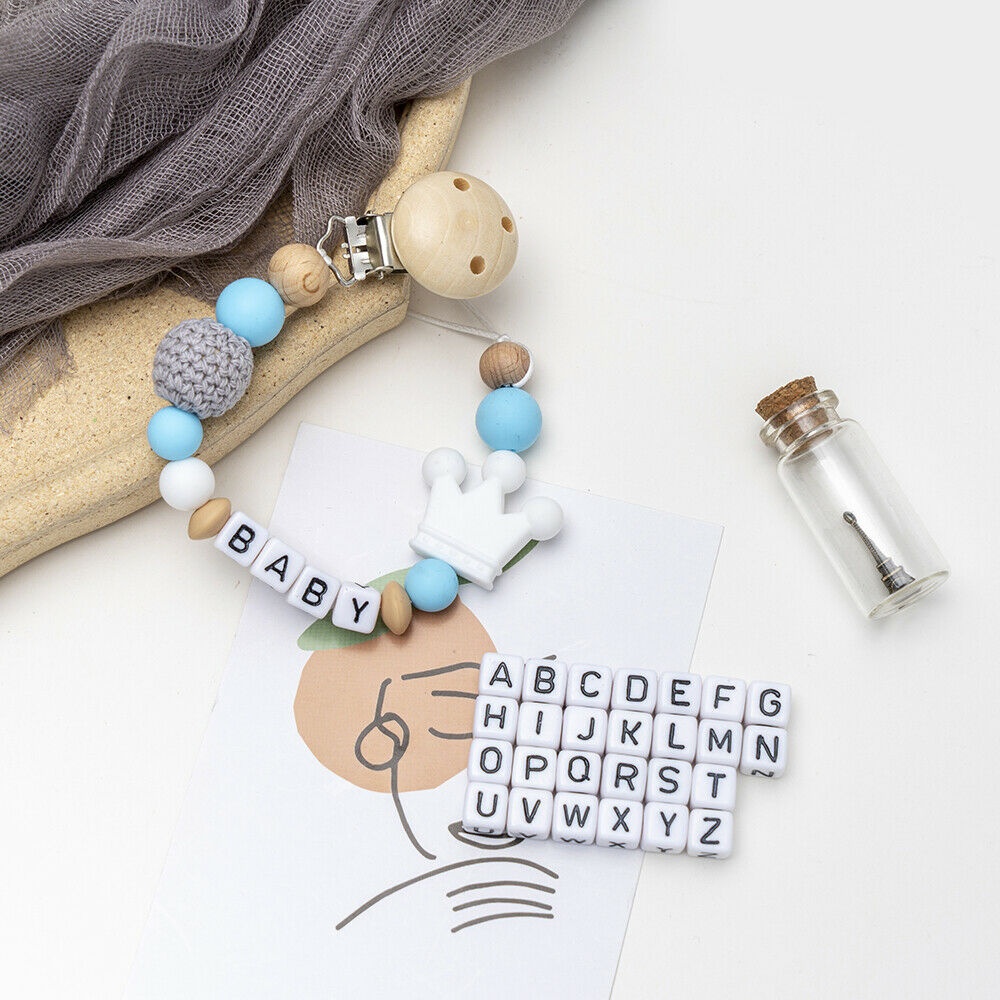 Silicone Baby Pacifier wooden Chain Clip Dummy Holder For Nipples Clips Personal
