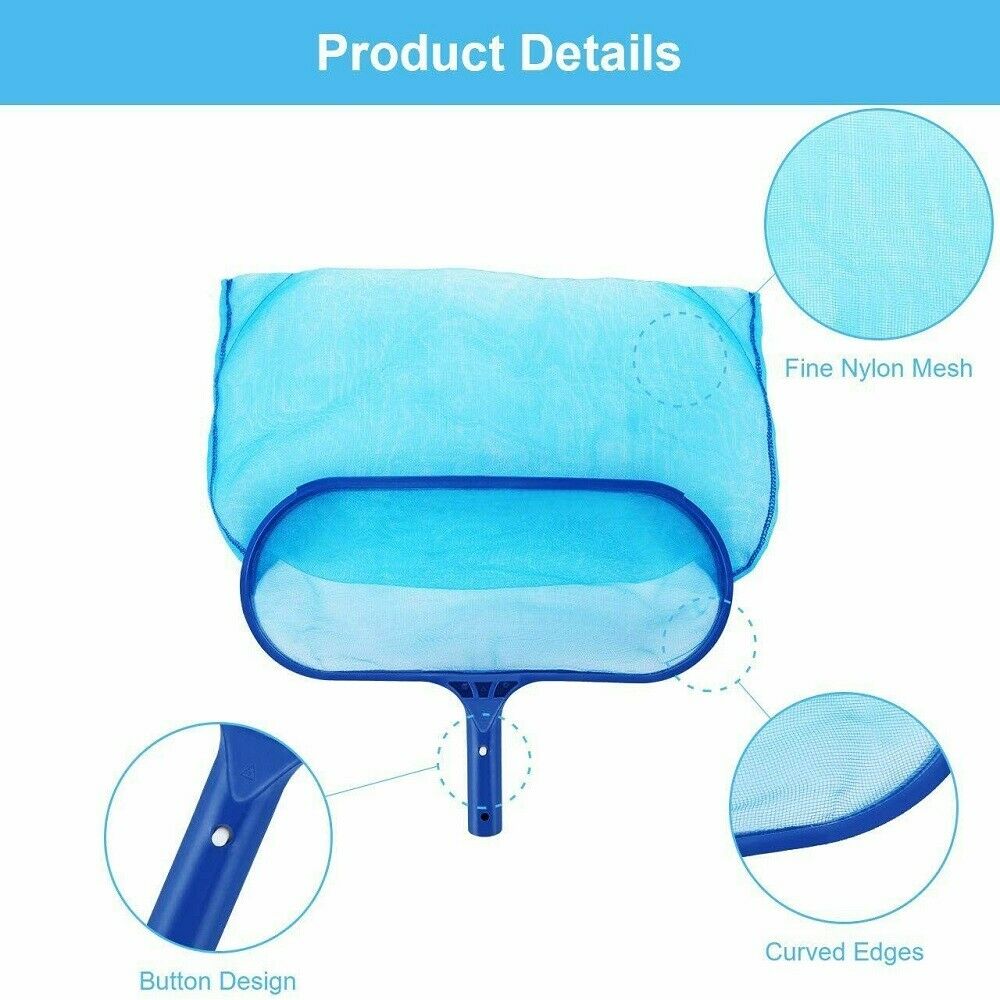New Heavy Deep Leaf Net Swimming Pool Rake Spas Skimmer Koi Pond Cleaning