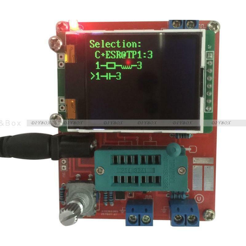 Mega328 Transistor Tester LCR ESR Square wave Signal Generator+Acrylic case