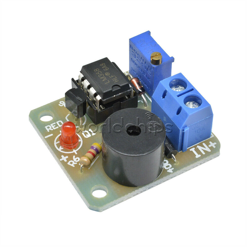 9/12V Anti Over Discharge Low Voltage Protection Module Audible Alarm Buzzer