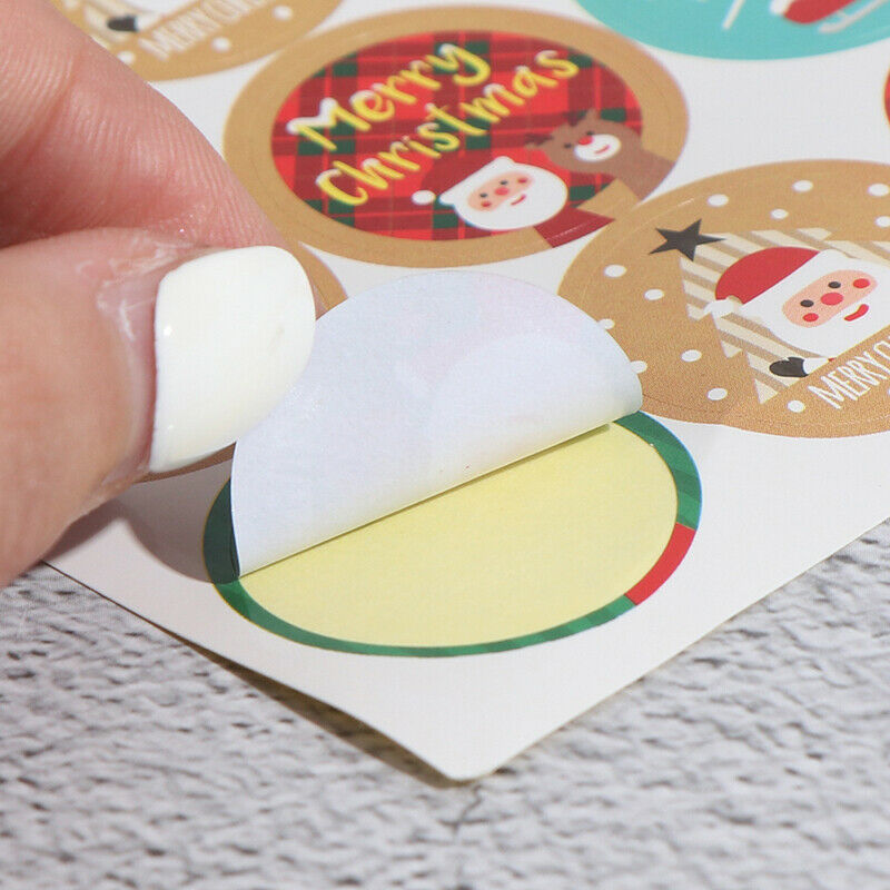 120pcs Christmas Gift Stickers Merry Christmas round packaging stickers L.l8