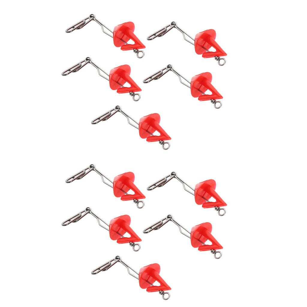 10 Pieces in 1 Set Long Distance Fishing Hook Stainless Steel Clip Shield