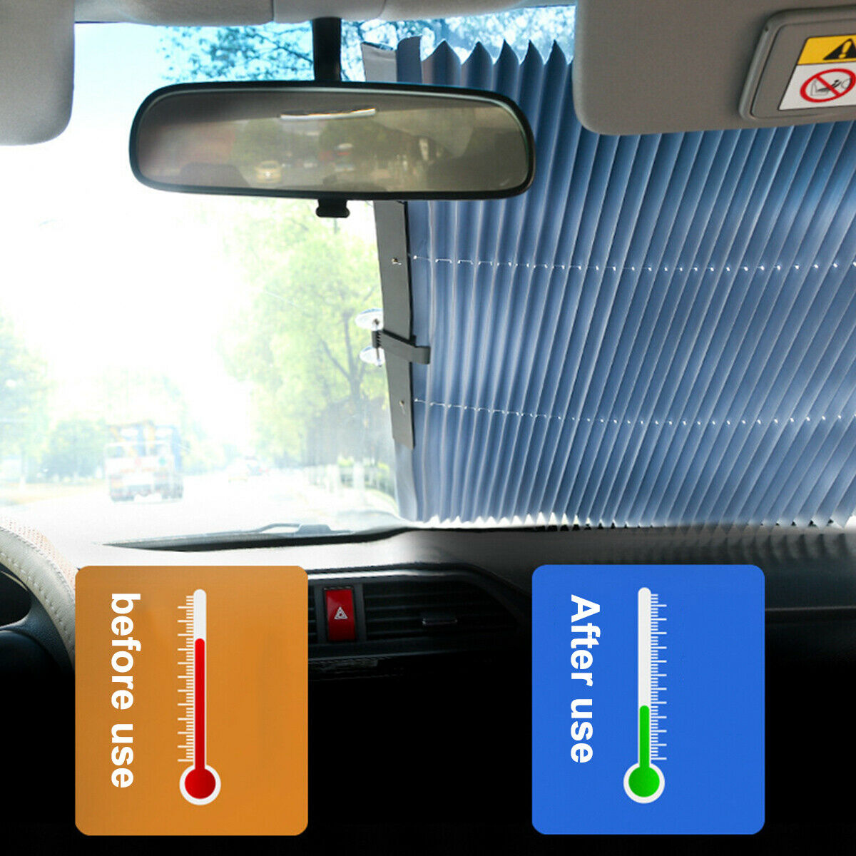 18inch Car Automatic Telescopic Folding Sun shade Thermal insulation &   â—