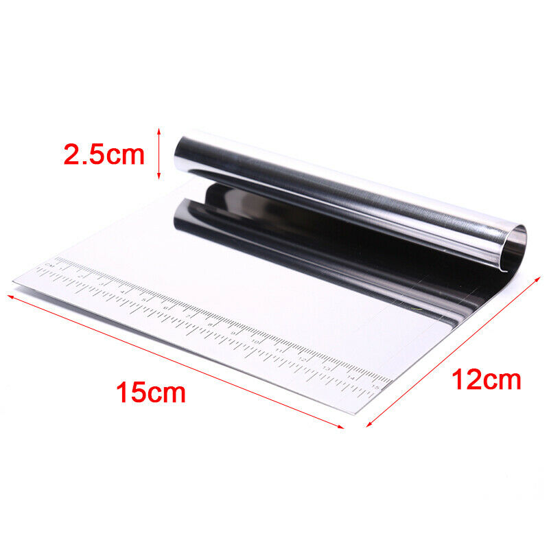 Stainless Steel Pizza Dough Scraper Cutter Kitchen Baking Pastry Cake Spa.l8