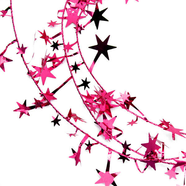 19.5 Feet Decorative Iron Wire Garland Stars Tinsel Garlands Christmas