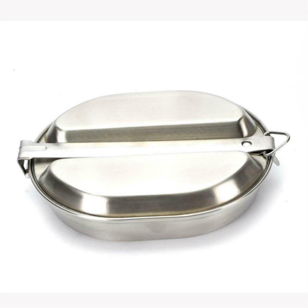 Lightweight Tableware Stainless Steel Lunch Box Storage Cooking for Hunting