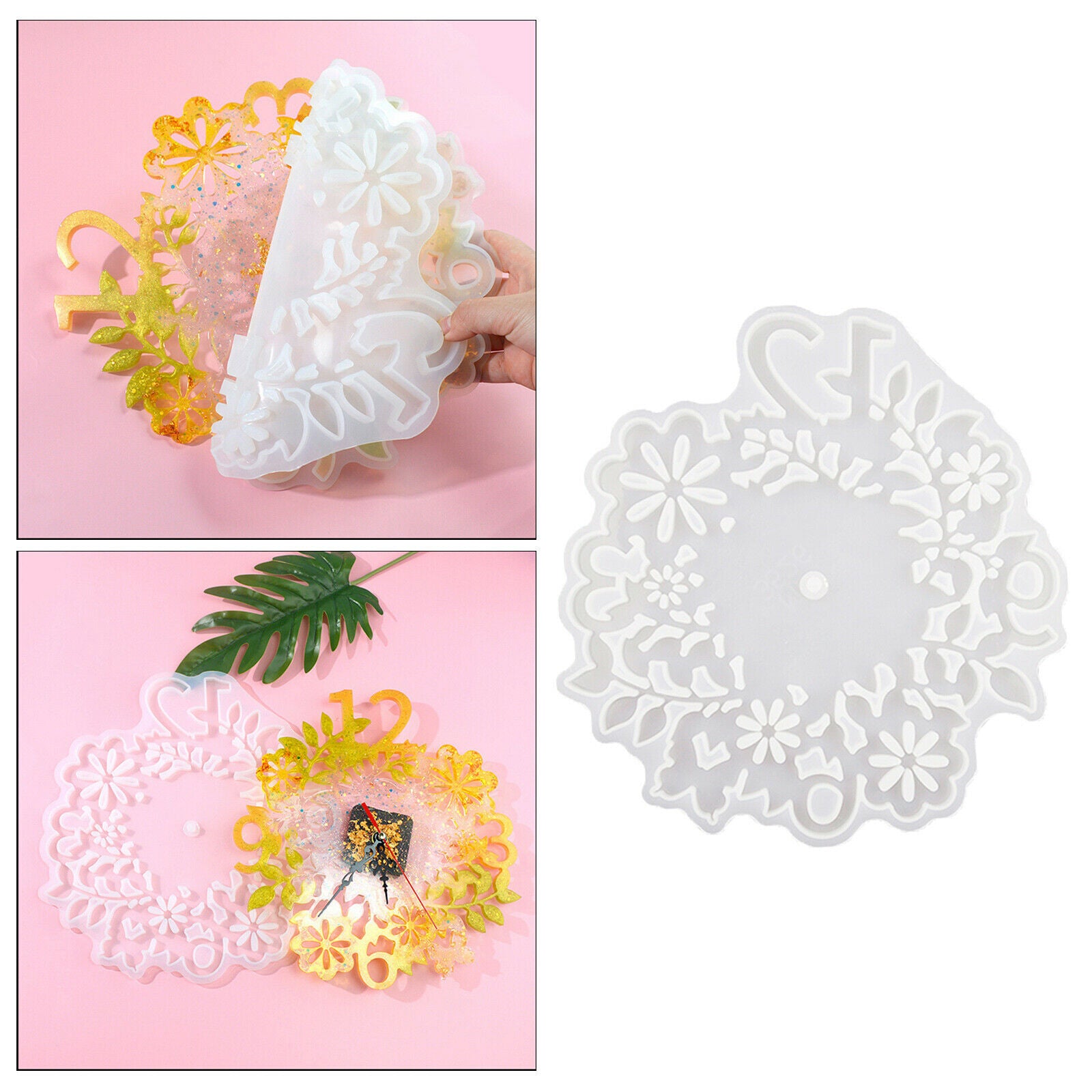 Silicone Clock Mold Handmade DIY Epoxy Molds for Jewelry Home Ornaments