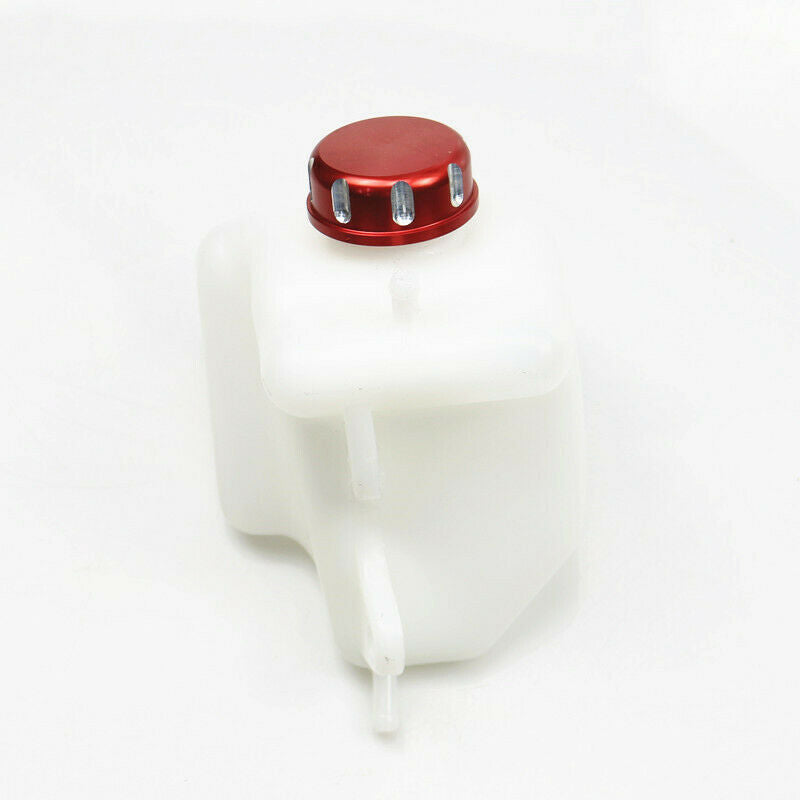 Red Lid ABS Plastic Coolant Reservoir Tank Radiator For Kawasaki KLX250 2008-15