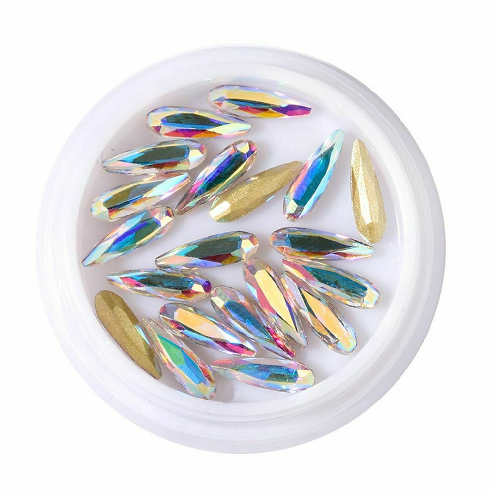 Nail Art Decorations Diamond Waterdrop White AB Nail Stones Nail Rhinestones