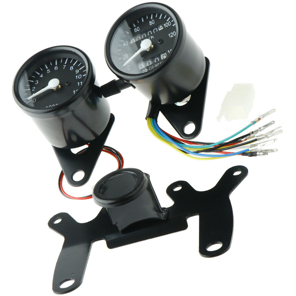 Bright 12V Multi Function Odometer Speedometer Tachometer Gauge LCD 0-160 km / h