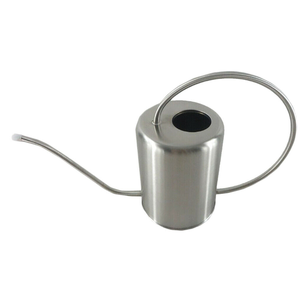 Garden Long Spout Watering Can Small Stainless Cylinder Watering Pot 2000ml