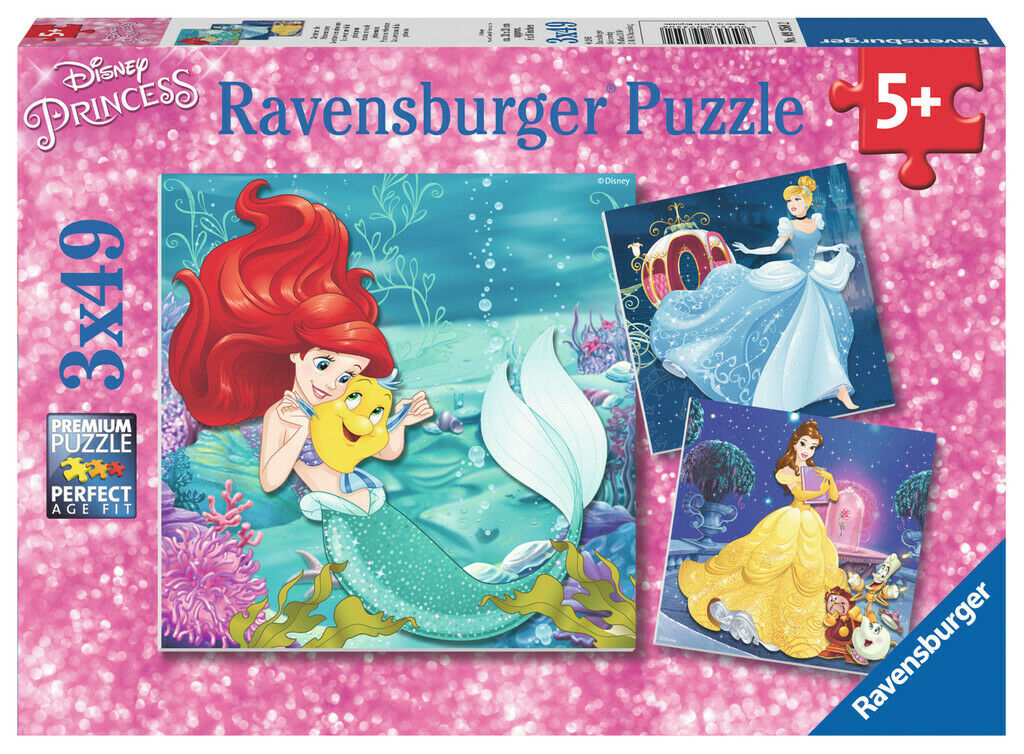 09350 Ravensburger Princess Adventure Jigsaw Disney Puzzle 3x49pc Girls 5+