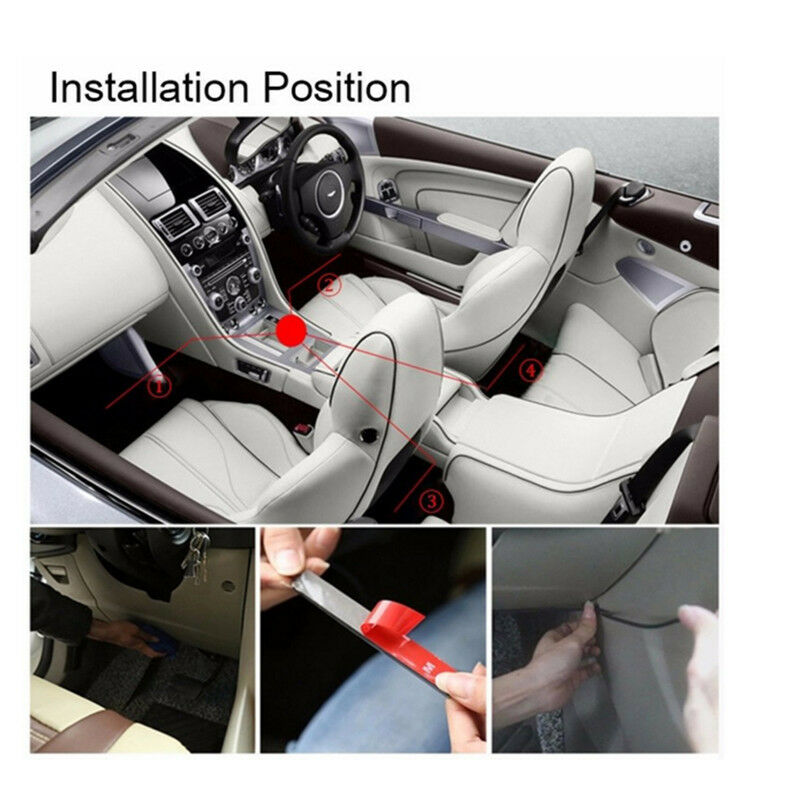 4 x 9LED APP Control Colorful RGB Car Interior Floor Atmosphere Light Strip BDAU