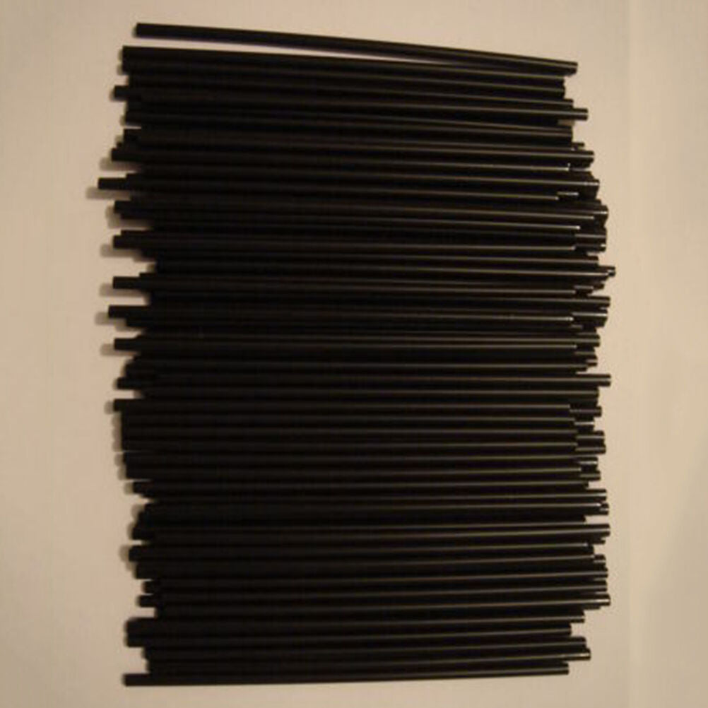 100X Black Plastic Mini Cocktail Straws For Celebration Drinks Party Supp.l8