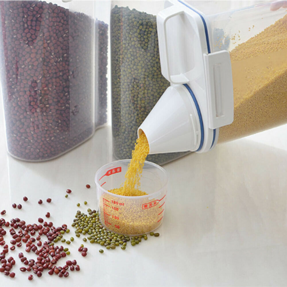 Portable Storage Box For Cereals and Oatmeal Storage Tank with Measuring Cup