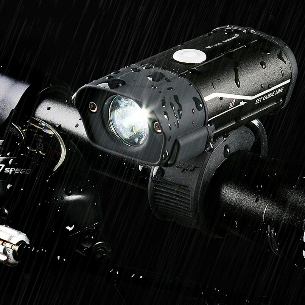 Bicycle Head Light LED USB Handlebar Lamp Camping Hiking Safety Alarm Lights