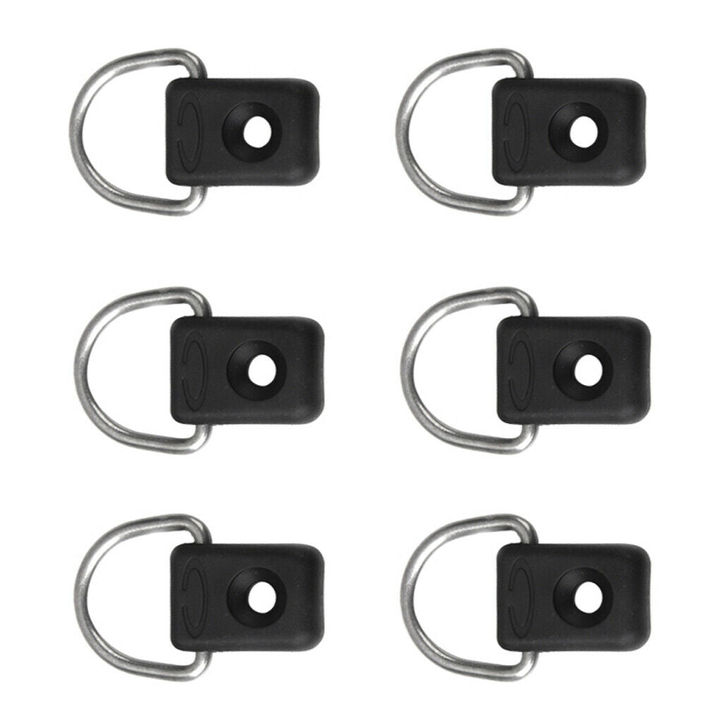 2X 6 Pieces Kayak D Rings Fitting Fishing Rigging Accessory For Boat Canoe Kayak