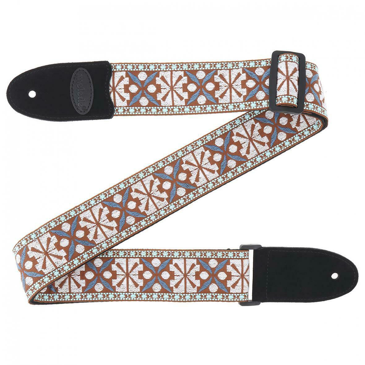 Fabric Pattern Guitar Strap Flowers Pattern for Acoustic Electric Guitar Bass