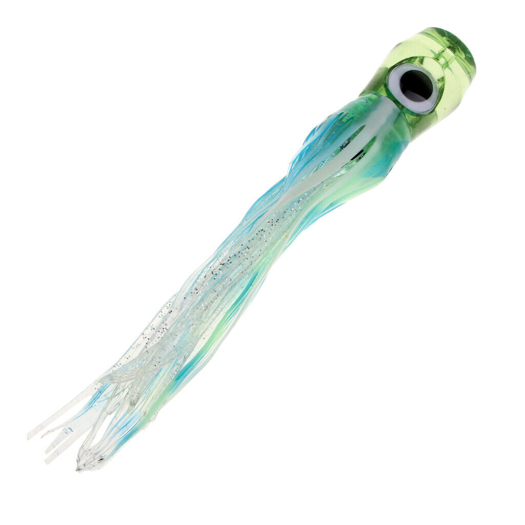 5pcs Soft Squid Octopus Skirt Bait Marlin Tuna Trolling Lure Big Game Fishing